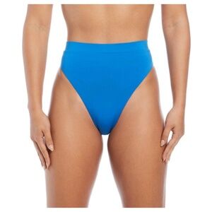 NWT‎ Nike Womens Large Blue High Waist Swim Bottoms Cheeky